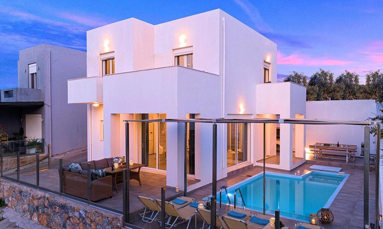 Cretan Sunset Villa Heated Pool Dhrámia Extérieur photo